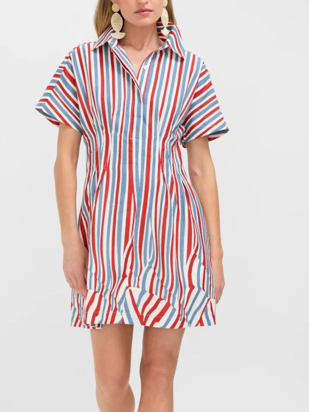 Tuckernuck Americana Stripe Mini Callie Linen Blend Dress Sz. XXS
